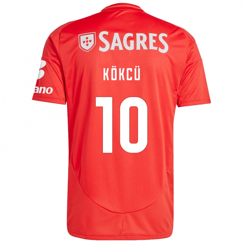 Kinder Orkun Kökcü #10 Rot Weiß Heimtrikot Trikot 2024/25 T-Shirt Österreich