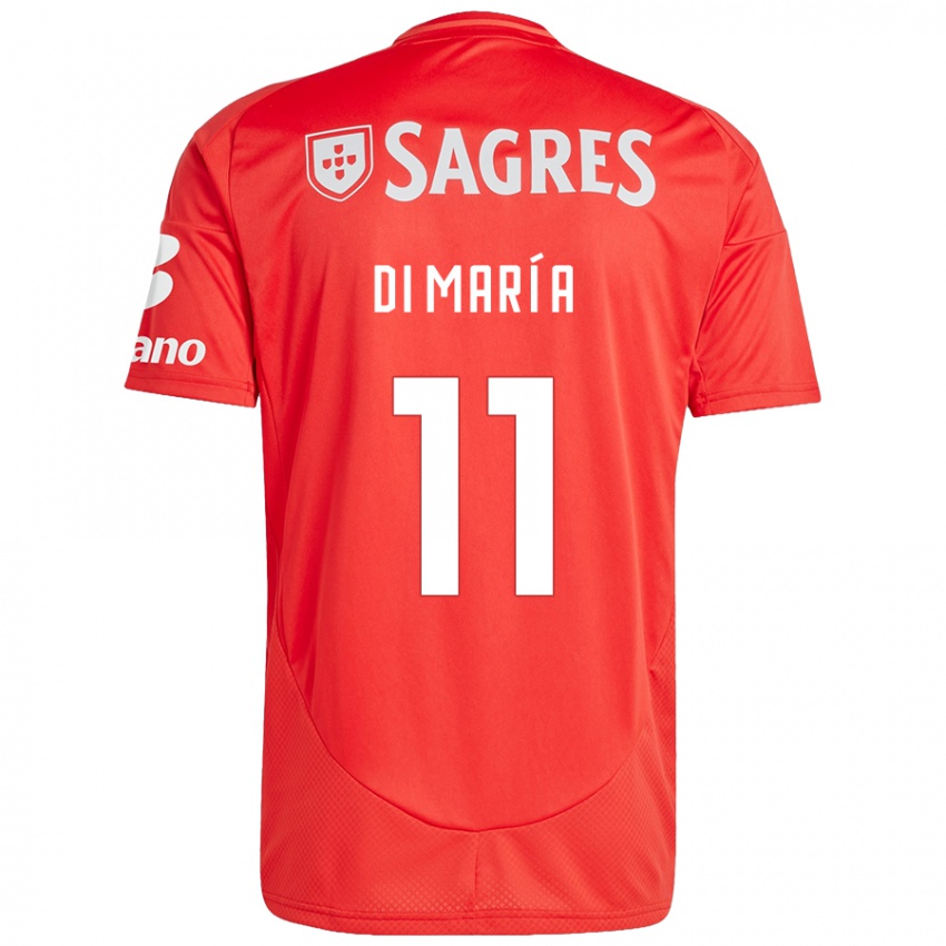 Kinder Angel Di Maria #11 Rot Weiß Heimtrikot Trikot 2024/25 T-Shirt Österreich