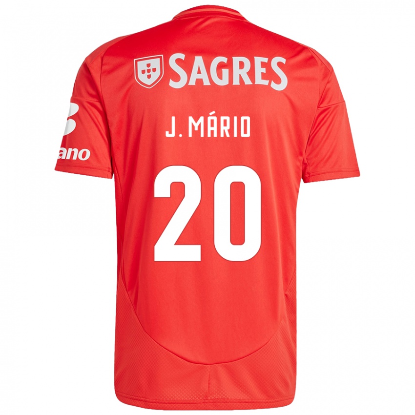 Kinder João Mário #20 Rot Weiß Heimtrikot Trikot 2024/25 T-Shirt Österreich