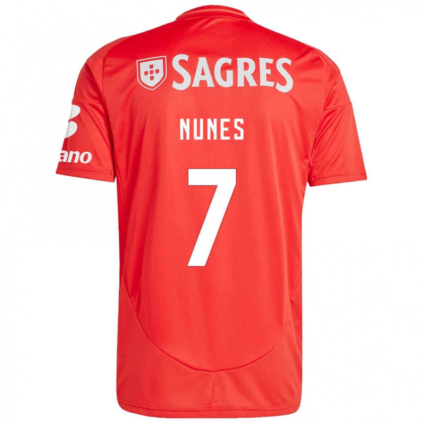 Kinder Bernardo Nunes #7 Rot Weiß Heimtrikot Trikot 2024/25 T-Shirt Österreich