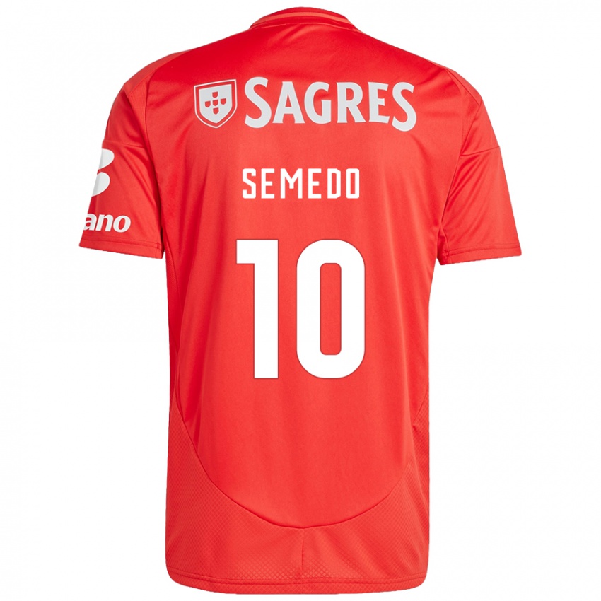 Kinder Andreson Semedo #10 Rot Weiß Heimtrikot Trikot 2024/25 T-Shirt Österreich