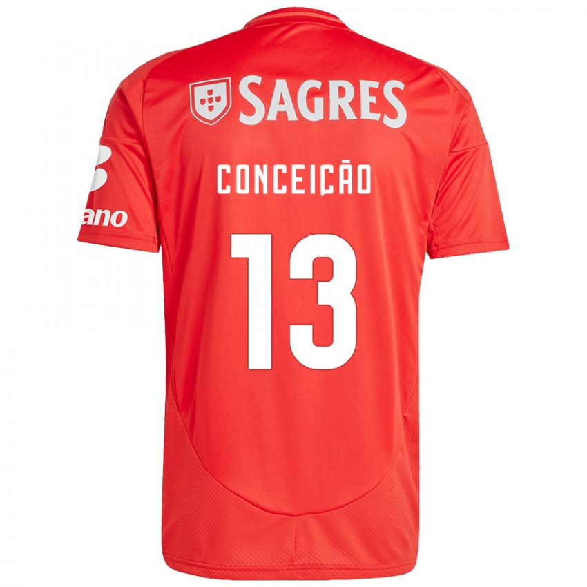 Kinder João Conceição #13 Rot Weiß Heimtrikot Trikot 2024/25 T-Shirt Österreich