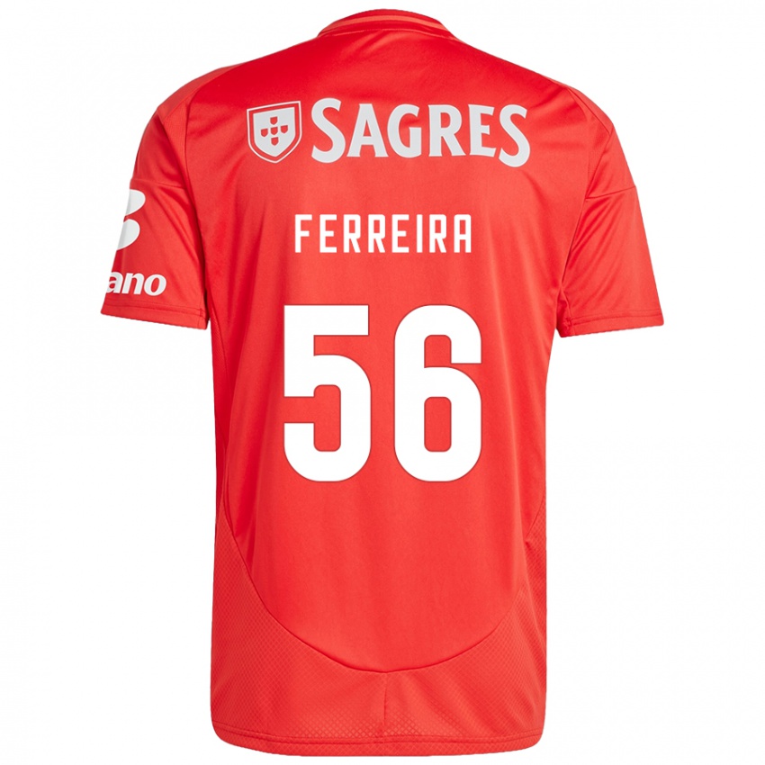 Kinder Martim Ferreira #56 Rot Weiß Heimtrikot Trikot 2024/25 T-Shirt Österreich