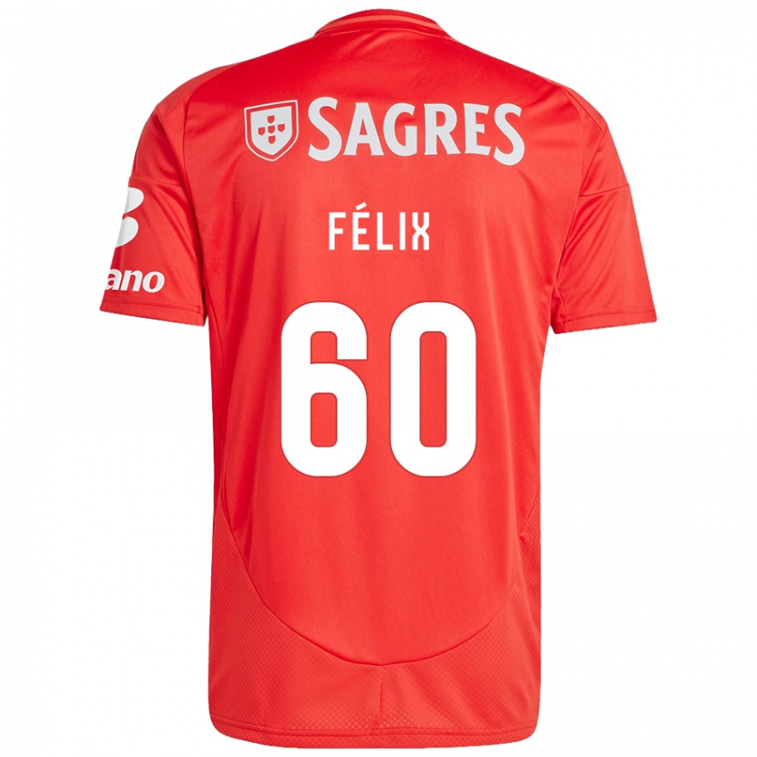 Kinder Nuno Félix #60 Rot Weiß Heimtrikot Trikot 2024/25 T-Shirt Österreich