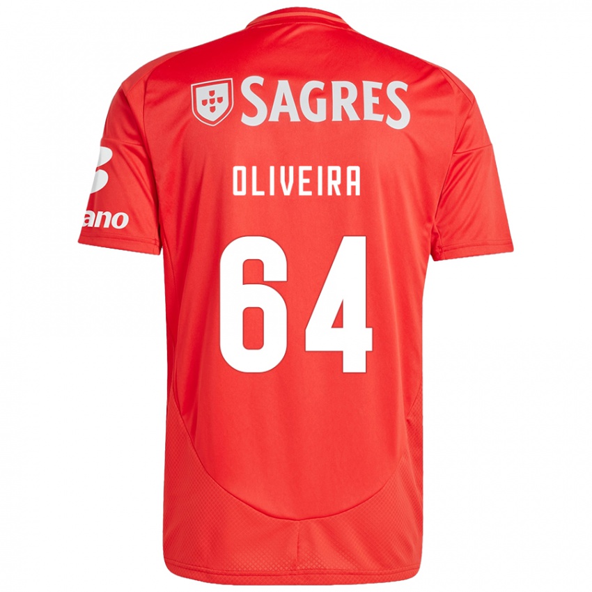 Kinder Gonçalo Oliveira #64 Rot Weiß Heimtrikot Trikot 2024/25 T-Shirt Österreich