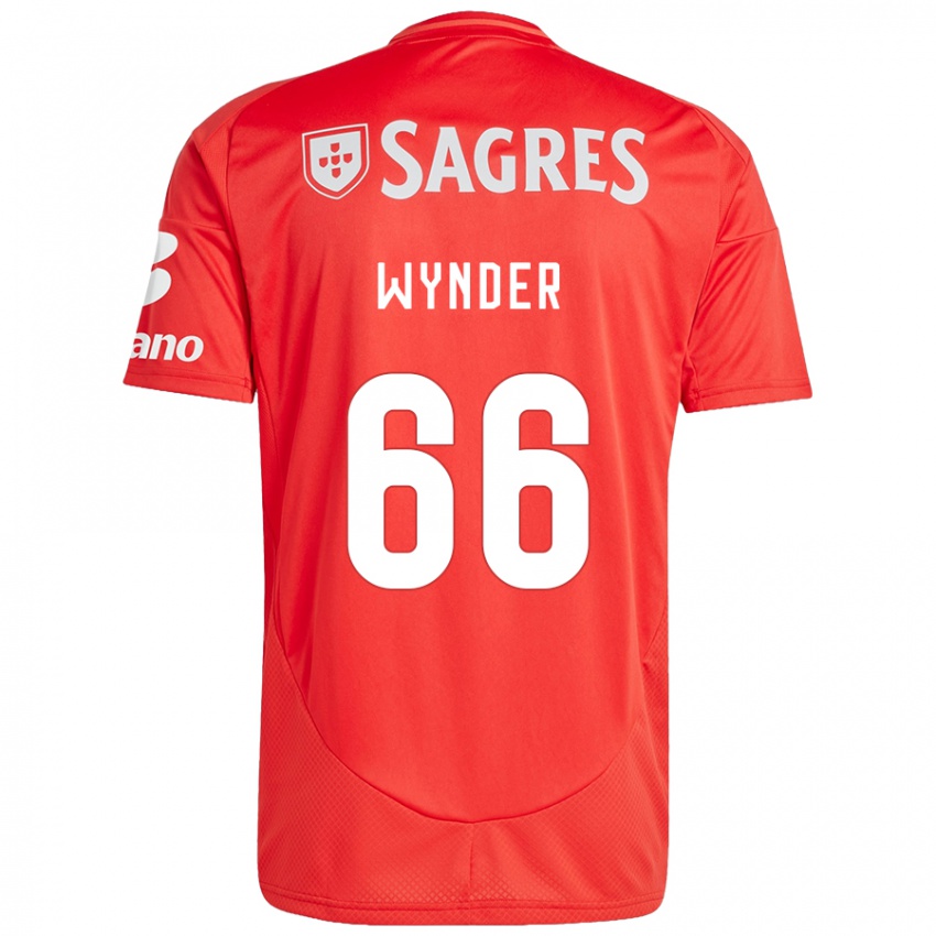 Kinder Joshua Wynder #66 Rot Weiß Heimtrikot Trikot 2024/25 T-Shirt Österreich