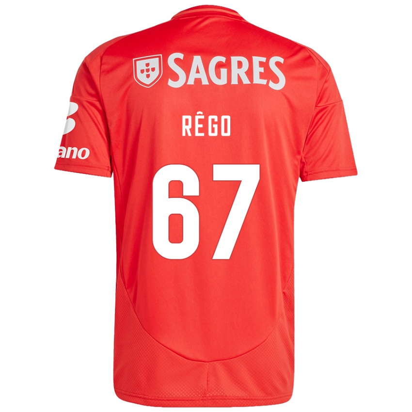 Kinder Rodrigo Rêgo #67 Rot Weiß Heimtrikot Trikot 2024/25 T-Shirt Österreich