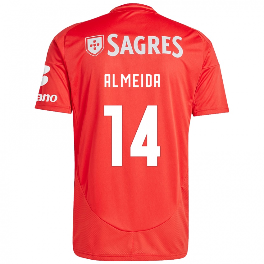 Kinder Letícia Almeida #14 Rot Weiß Heimtrikot Trikot 2024/25 T-Shirt Österreich