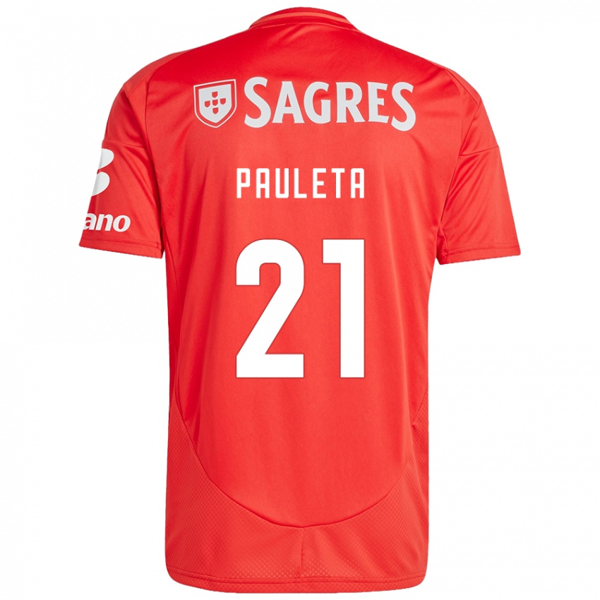 Kinder Pauleta #21 Rot Weiß Heimtrikot Trikot 2024/25 T-Shirt Österreich