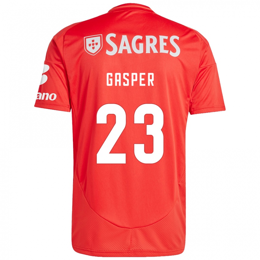 Kinder Anna Gasper #23 Rot Weiß Heimtrikot Trikot 2024/25 T-Shirt Österreich