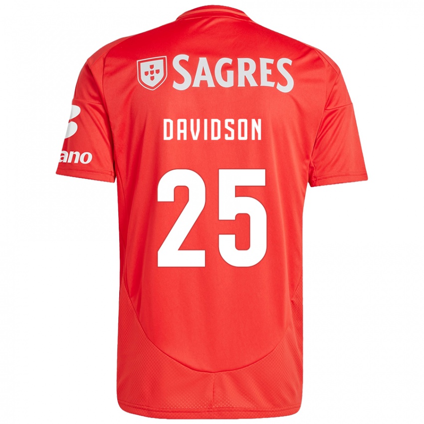 Kinder Chandra Davidson #25 Rot Weiß Heimtrikot Trikot 2024/25 T-Shirt Österreich