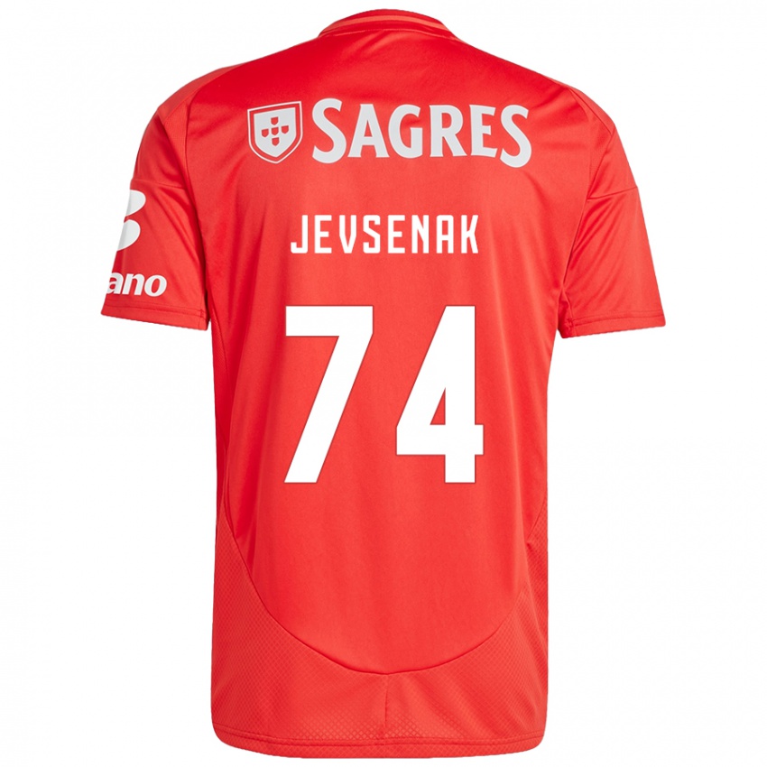 Kinder Zan Jevsenak #74 Rot Weiß Heimtrikot Trikot 2024/25 T-Shirt Österreich