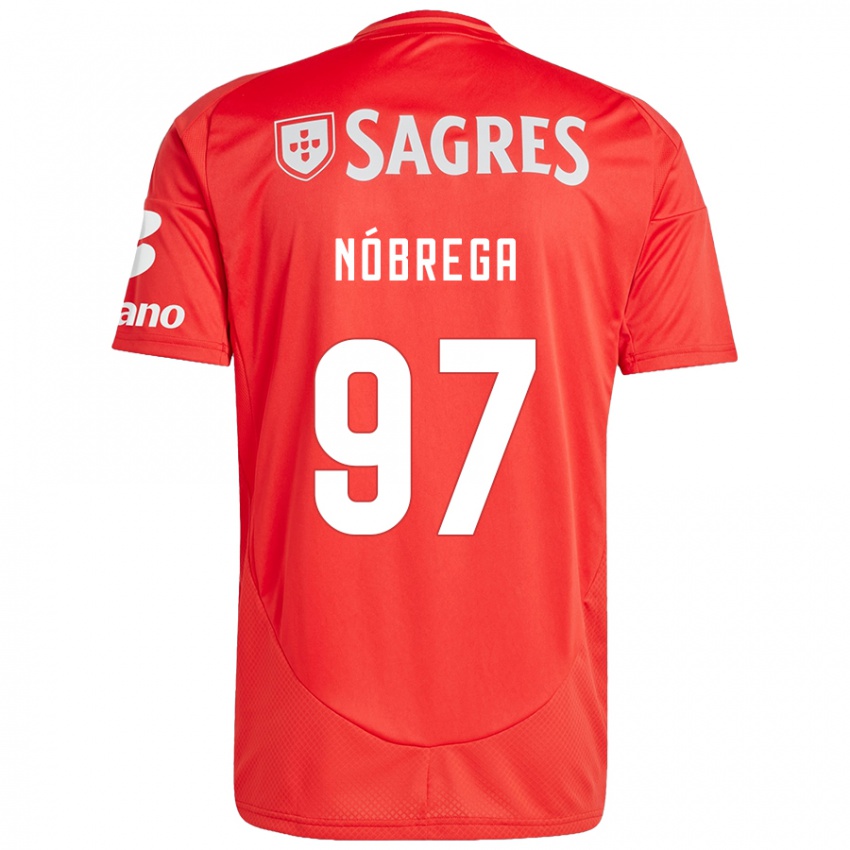 Kinder Ricardo Nóbrega #97 Rot Weiß Heimtrikot Trikot 2024/25 T-Shirt Österreich