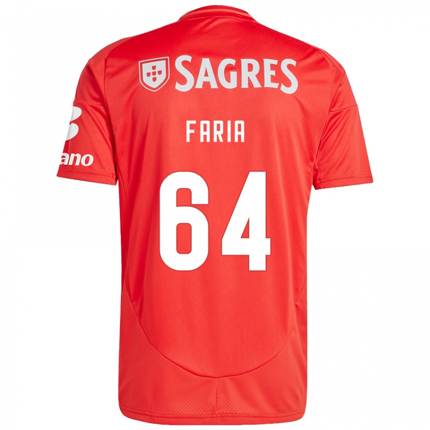 Kinder Hugo Faria #64 Rot Weiß Heimtrikot Trikot 2024/25 T-Shirt Österreich