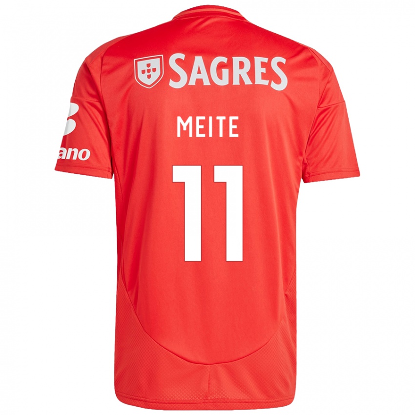 Kinder Soualiho Meite #11 Rot Weiß Heimtrikot Trikot 2024/25 T-Shirt Österreich