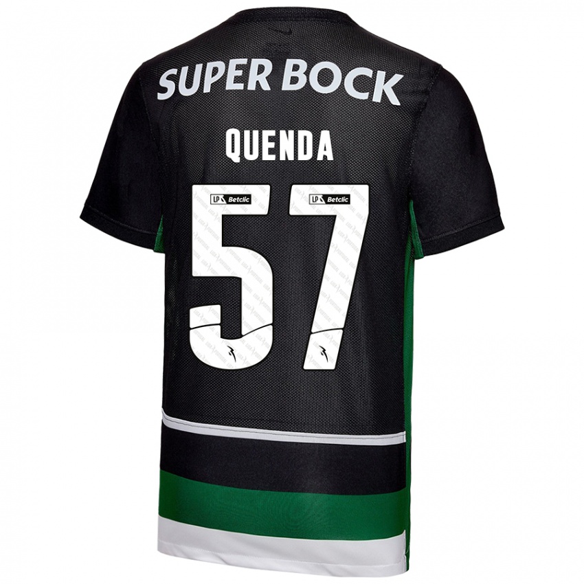 Kinder Geovany Quenda #57 Schwarz Weiß Grün Heimtrikot Trikot 2024/25 T-Shirt Österreich