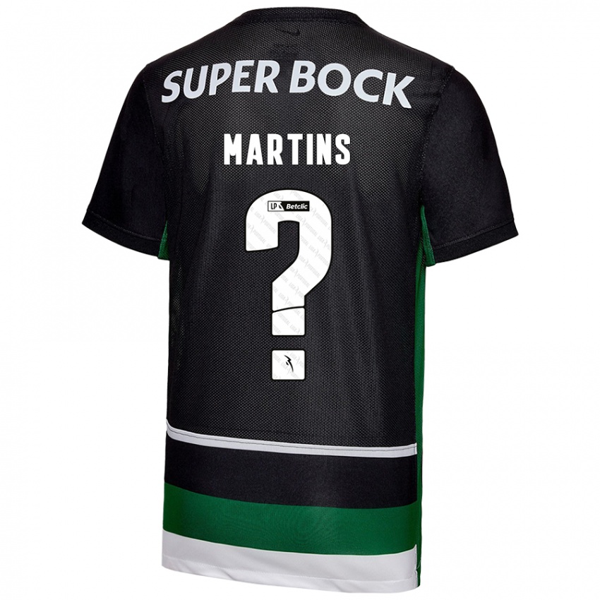 Kinder Diogo Martins #0 Schwarz Weiß Grün Heimtrikot Trikot 2024/25 T-Shirt Österreich