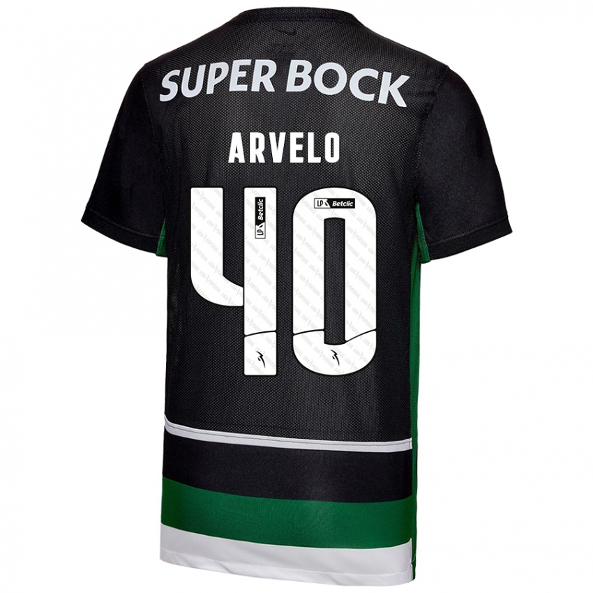 Kinder Adam Arvelo #40 Schwarz Weiß Grün Heimtrikot Trikot 2024/25 T-Shirt Österreich