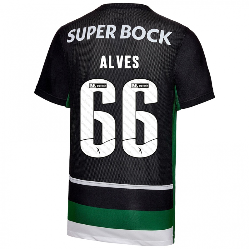 Kinder Miguel Alves #66 Schwarz Weiß Grün Heimtrikot Trikot 2024/25 T-Shirt Österreich