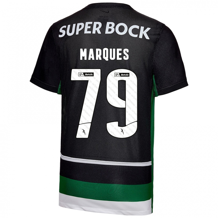 Kinder Rodrigo Marquês #79 Schwarz Weiß Grün Heimtrikot Trikot 2024/25 T-Shirt Österreich