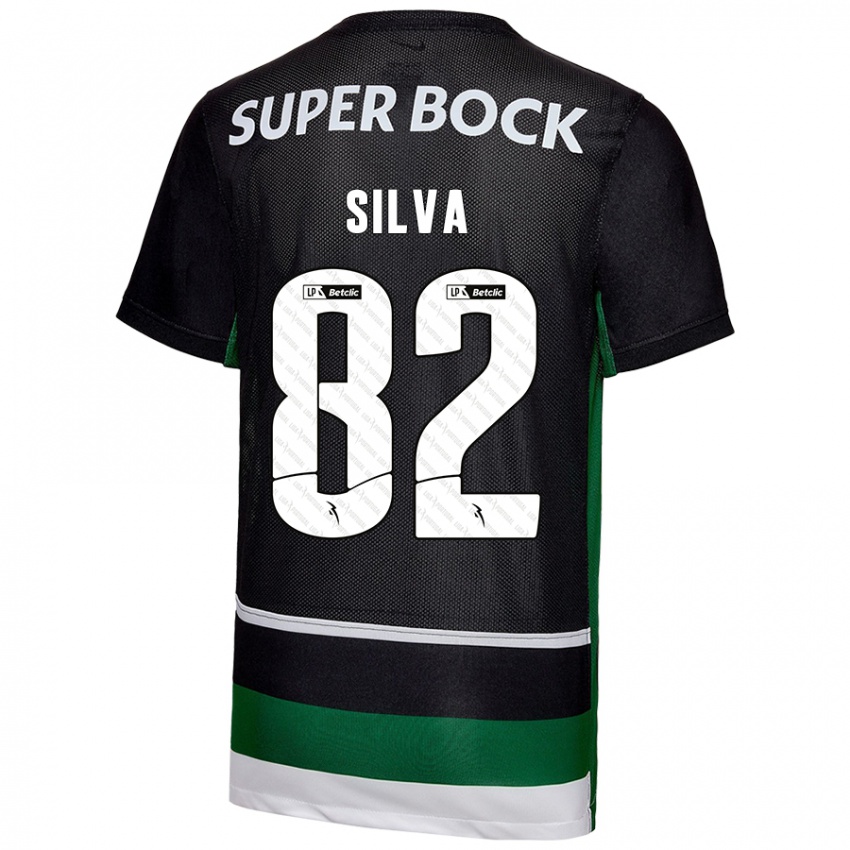 Kinder Gabriel Silva #82 Schwarz Weiß Grün Heimtrikot Trikot 2024/25 T-Shirt Österreich