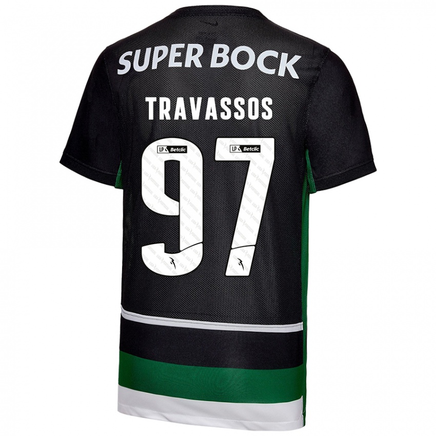 Kinder Travassos #97 Schwarz Weiß Grün Heimtrikot Trikot 2024/25 T-Shirt Österreich