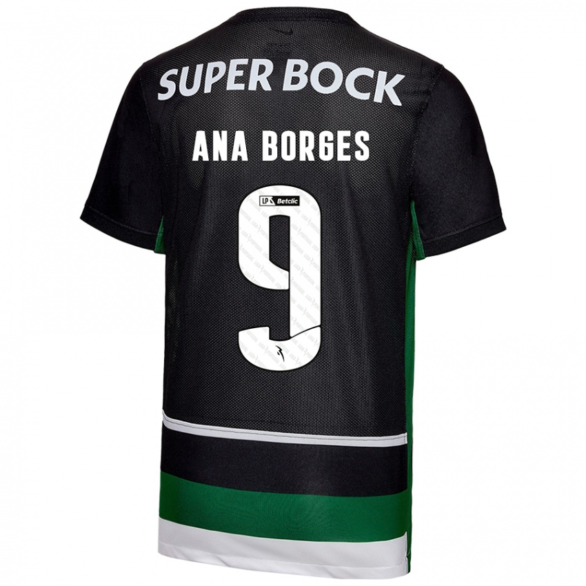 Kinder Ana Catarina Marques Borges #9 Schwarz Weiß Grün Heimtrikot Trikot 2024/25 T-Shirt Österreich