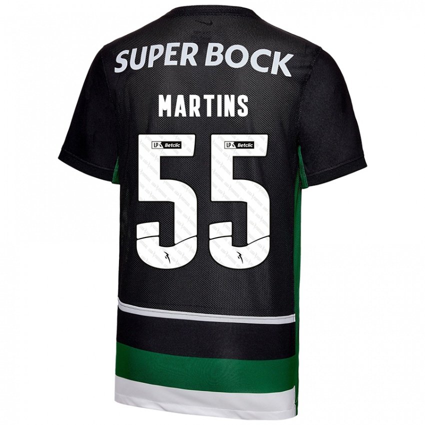 Kinder Carolina Martins #55 Schwarz Weiß Grün Heimtrikot Trikot 2024/25 T-Shirt Österreich