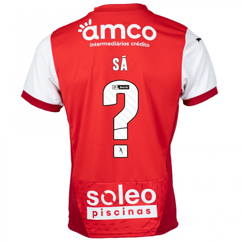 Kinder Henrique Sá #0 Rot Weiß Heimtrikot Trikot 2024/25 T-Shirt Österreich