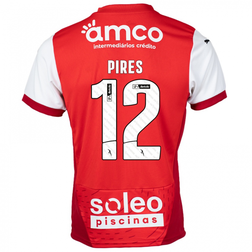 Kinder Hugo Pires #12 Rot Weiß Heimtrikot Trikot 2024/25 T-Shirt Österreich