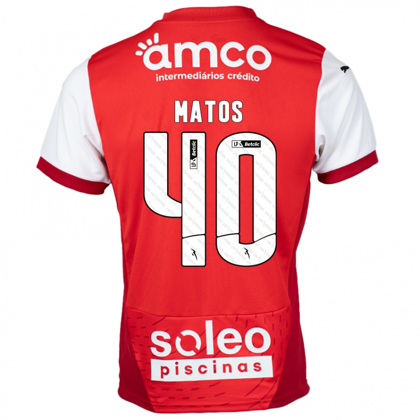 Kinder João Matos #40 Rot Weiß Heimtrikot Trikot 2024/25 T-Shirt Österreich