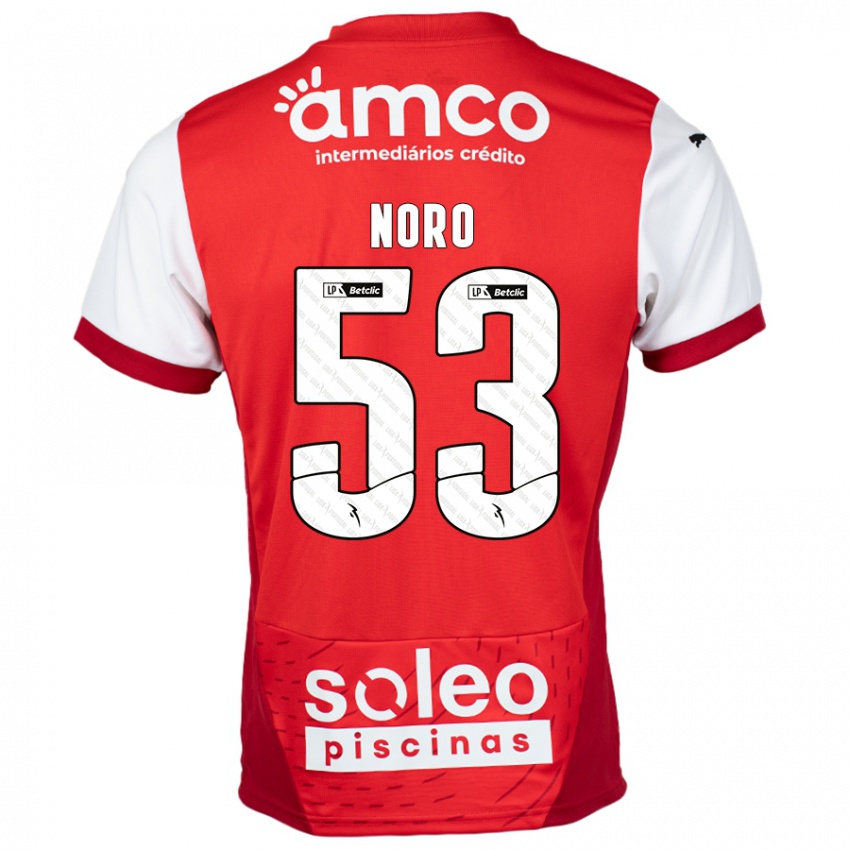 Kinder Jonatás Noro #53 Rot Weiß Heimtrikot Trikot 2024/25 T-Shirt Österreich