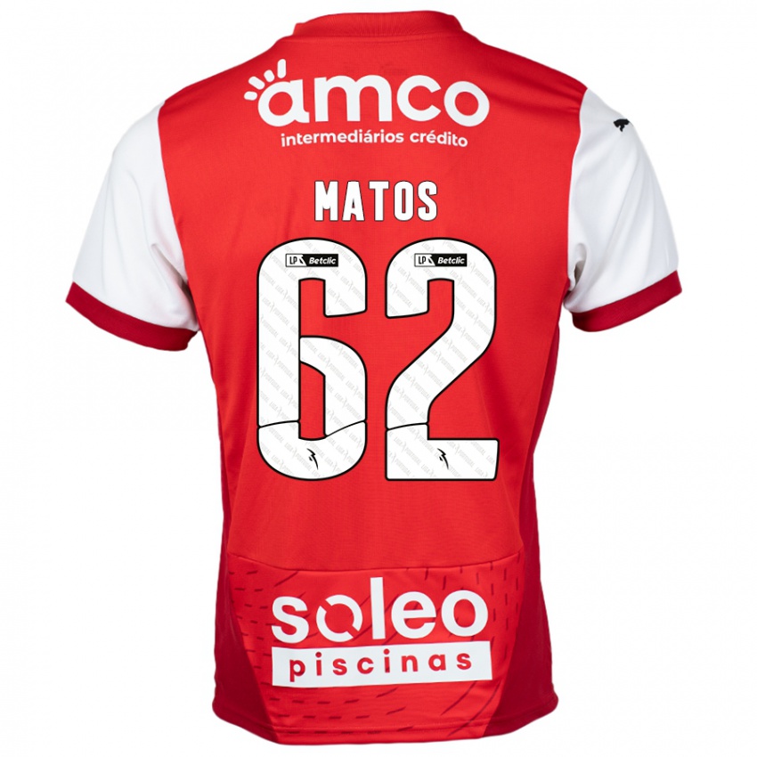 Kinder Nuno Matos #62 Rot Weiß Heimtrikot Trikot 2024/25 T-Shirt Österreich