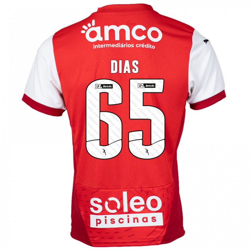 Kinder Leandro Dias #65 Rot Weiß Heimtrikot Trikot 2024/25 T-Shirt Österreich