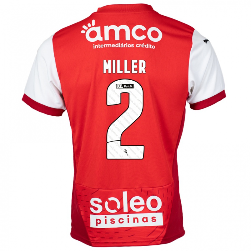 Kinder Maria Miller #2 Rot Weiß Heimtrikot Trikot 2024/25 T-Shirt Österreich