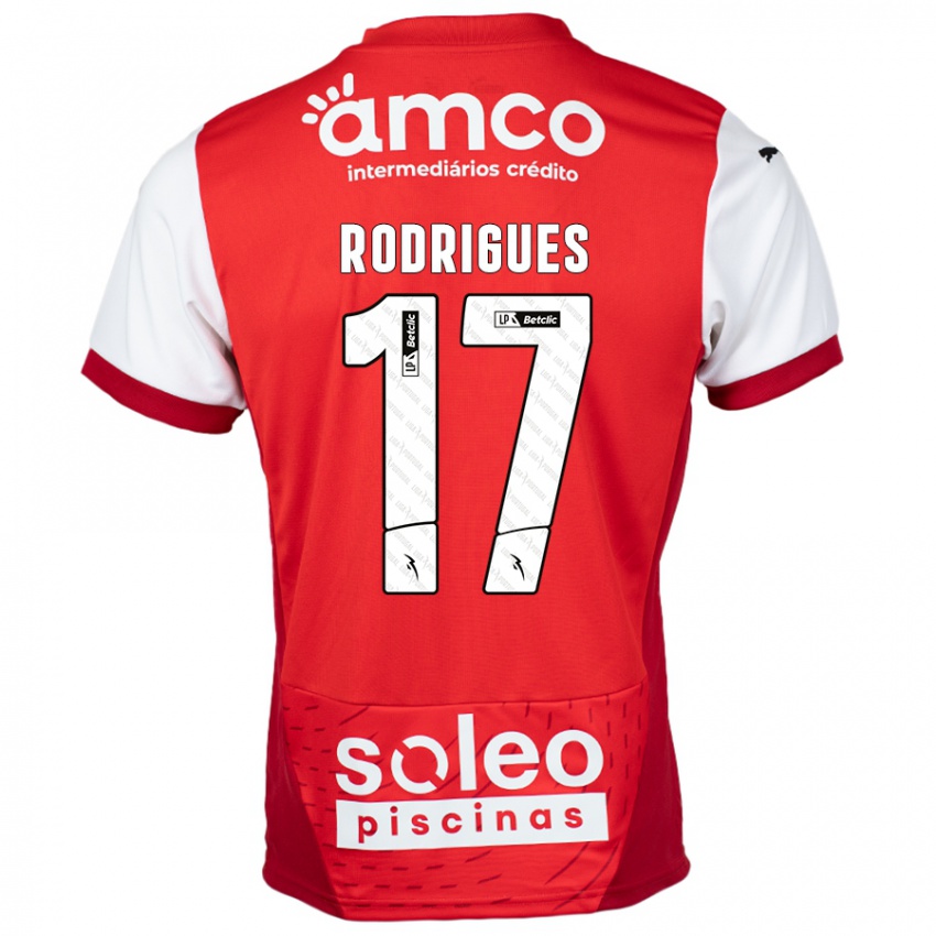 Kinder Tânia Rodrigues #17 Rot Weiß Heimtrikot Trikot 2024/25 T-Shirt Österreich