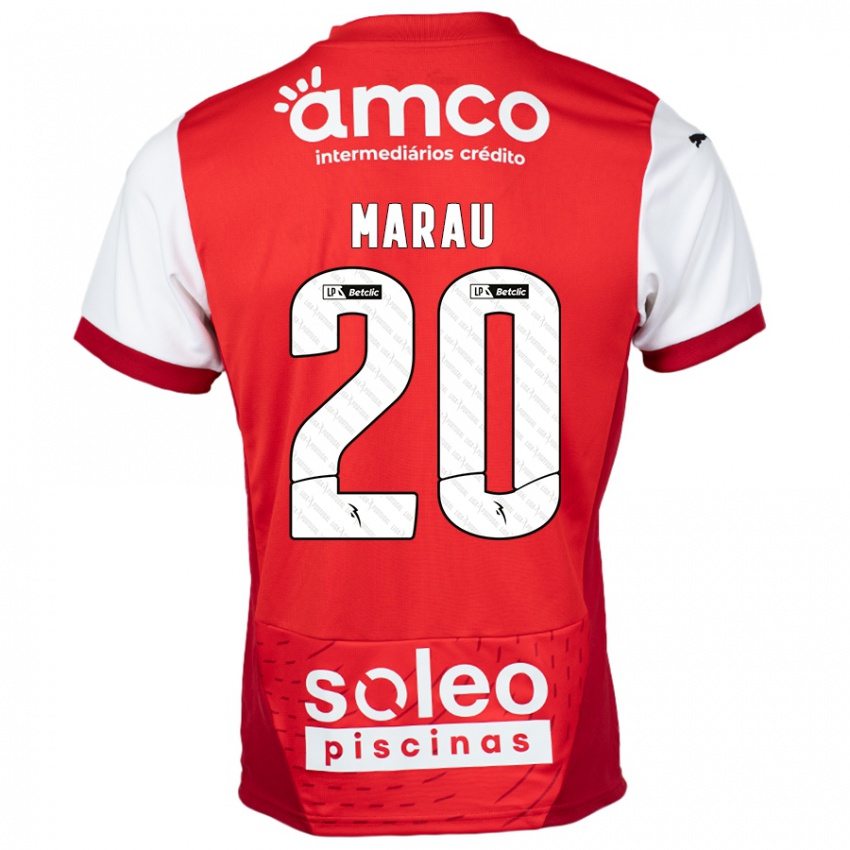 Kinder Madalena Marau #20 Rot Weiß Heimtrikot Trikot 2024/25 T-Shirt Österreich