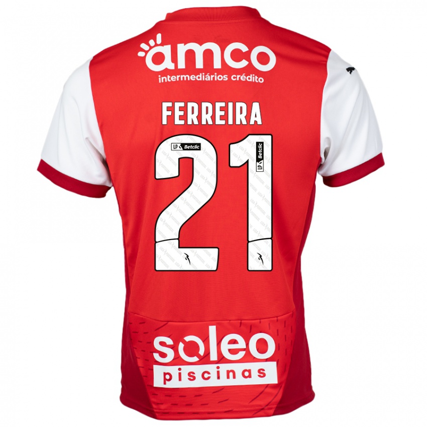 Kinder Ana Carolina Ferreira #21 Rot Weiß Heimtrikot Trikot 2024/25 T-Shirt Österreich