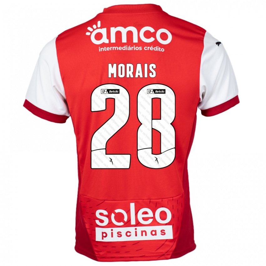 Kinder Patrícia Morais #28 Rot Weiß Heimtrikot Trikot 2024/25 T-Shirt Österreich