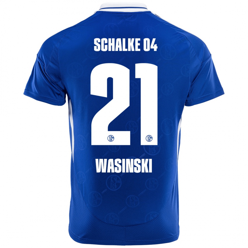 Kinder Martin Wasinski #21 Königsblau Heimtrikot Trikot 2024/25 T-Shirt Österreich