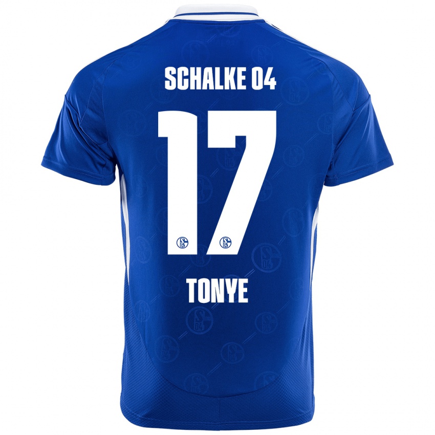 Kinder Yannick Tonye #17 Königsblau Heimtrikot Trikot 2024/25 T-Shirt Österreich