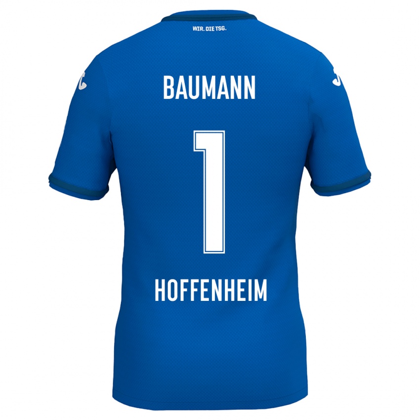 Kinder Oliver Baumann #1 Königsblau Heimtrikot Trikot 2024/25 T-Shirt Österreich