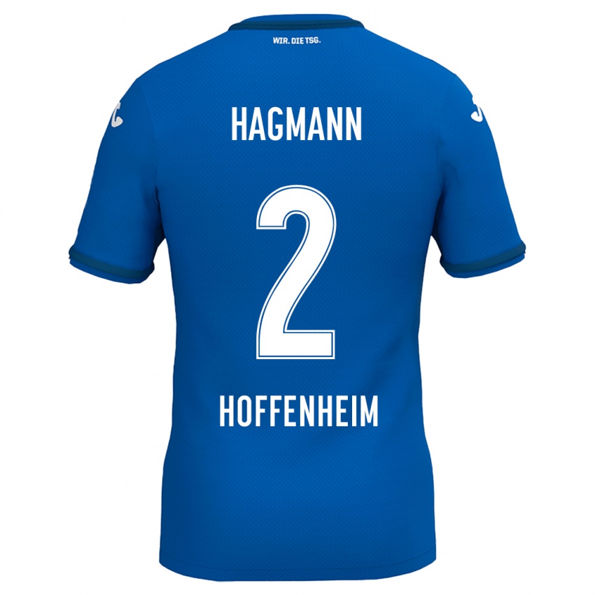 Kinder Felix Hagmann #2 Königsblau Heimtrikot Trikot 2024/25 T-Shirt Österreich