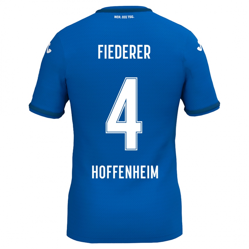 Kinder Tom Fiederer #4 Königsblau Heimtrikot Trikot 2024/25 T-Shirt Österreich