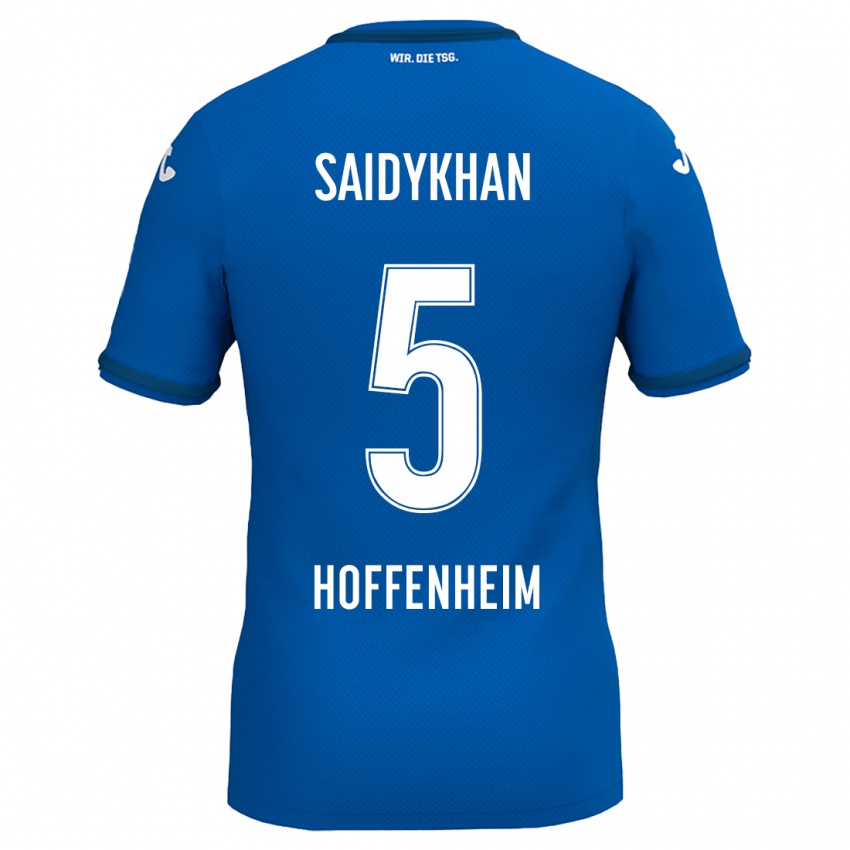 Kinder Ibrahim Saidykhan #5 Königsblau Heimtrikot Trikot 2024/25 T-Shirt Österreich