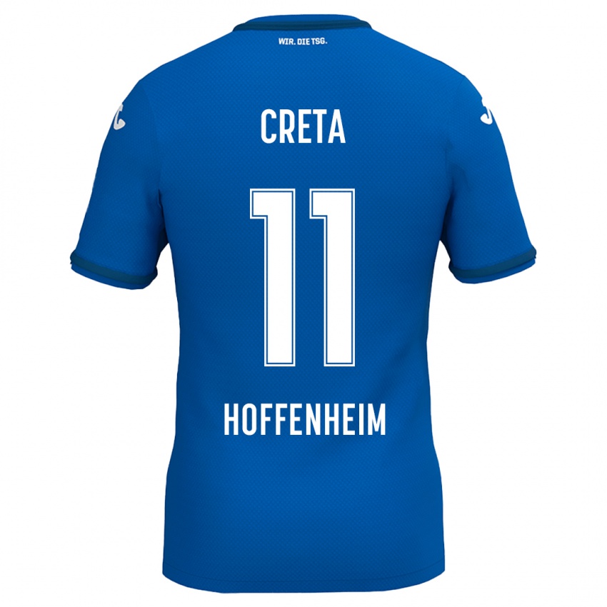 Kinder David Creța #11 Königsblau Heimtrikot Trikot 2024/25 T-Shirt Österreich