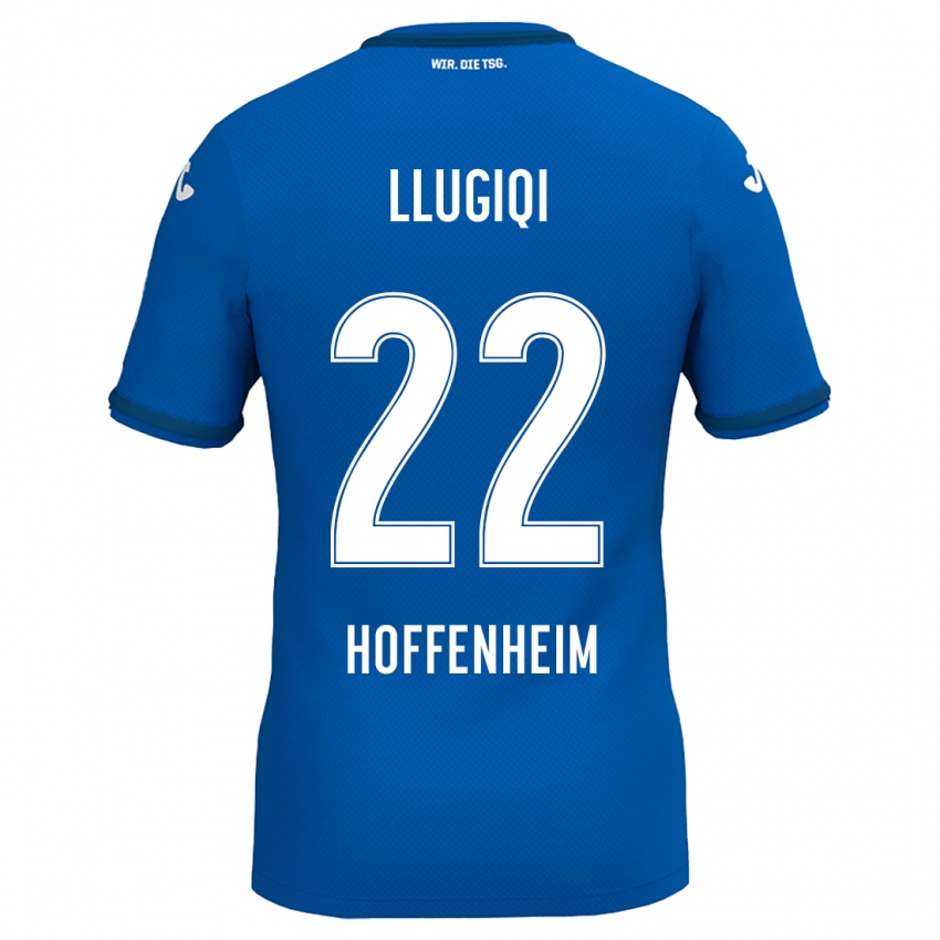 Kinder Arian Llugiqi #22 Königsblau Heimtrikot Trikot 2024/25 T-Shirt Österreich