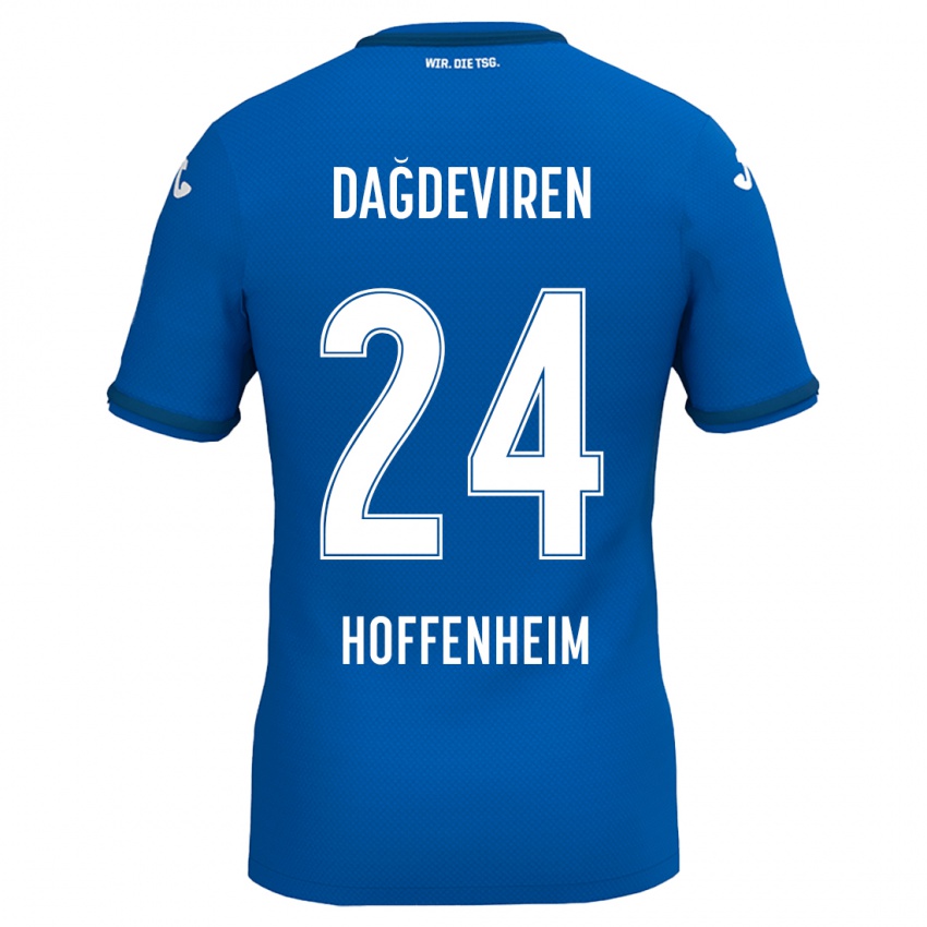 Kinder Diren Dağdeviren #24 Königsblau Heimtrikot Trikot 2024/25 T-Shirt Österreich