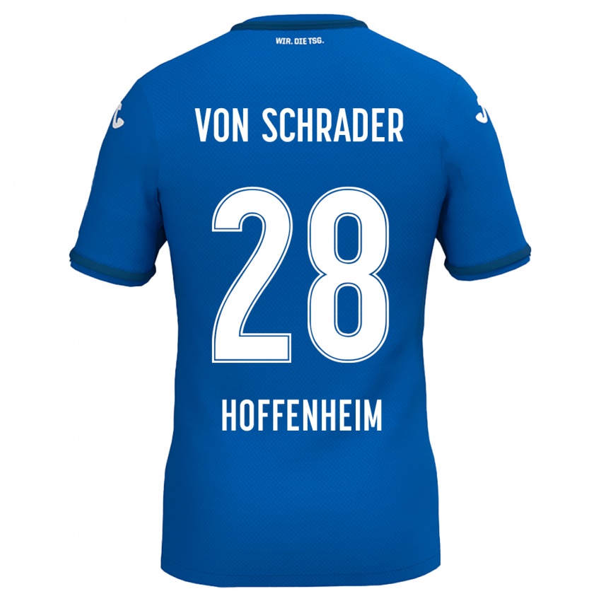 Kinder Lina Von Schrader #28 Königsblau Heimtrikot Trikot 2024/25 T-Shirt Österreich