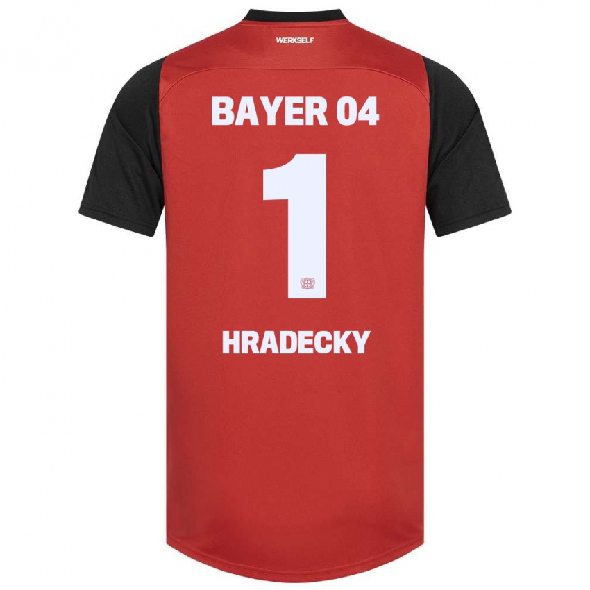 Kinder Lukas Hradecky #1 Rot Schwarz Heimtrikot Trikot 2024/25 T-Shirt Österreich